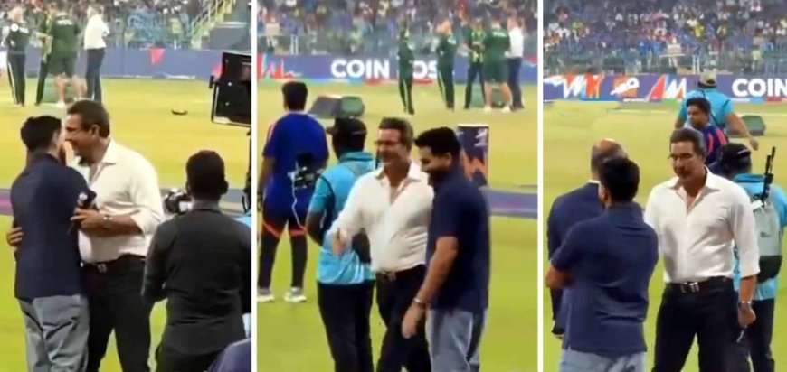 भारत-पाक मैच से पहले दिखी खेल भावना, रोहित शर्मा और वसीम अकरम की गर्मजोशी ने जीता दिल