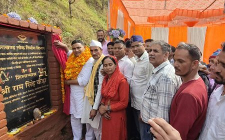 मंत्री राम सिंह कैड़ा ने ईलाइजर-गरगड़ी-कालाआगर मोटर मार्ग पर डामरीकरण कार्य का किया शिलान्यास