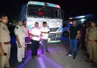 कानपुर : आरटीओ, पुलिस और खनन विभाग का संयुक्त अभियान