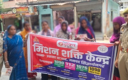 महुआ गांव में मिशन शक्ति टीम का जागरूकता अभियान