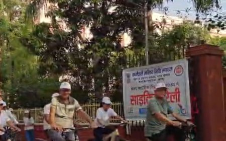 कानपुर : फिट इंडिया और पर्यावरण संरक्षण का संदेश: ईपीएफओ ने निकाली साइकिल रैली