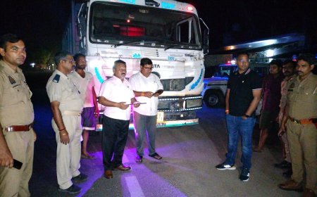 कानपुर : आरटीओ, पुलिस और खनन विभाग का संयुक्त अभियान