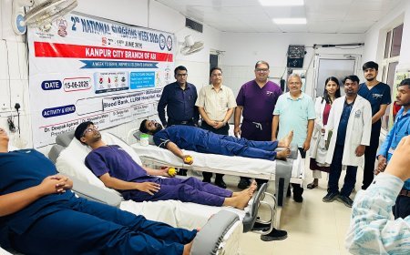कानपुर सर्जिकल क्लब द्वारा रक्तदान शिविर का किया गया आयोजन