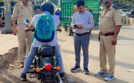 31 मॉडीफाई साइलेंसर लगे वाहनो पर हुई चालान की कार्यवाही
