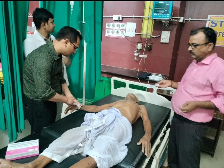 अयोध्या: हृदय रोगी को टेनेक्टेप्लेज इंजेक्शन से मिली नई जिंदगी,  जिला अस्पताल  में निःशुल्क इलाज से बची 75 वर्षीय मरीज की जान
