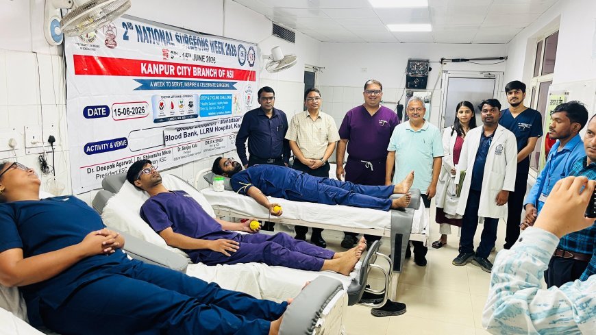 कानपुर सर्जिकल क्लब द्वारा रक्तदान शिविर का किया गया आयोजन
