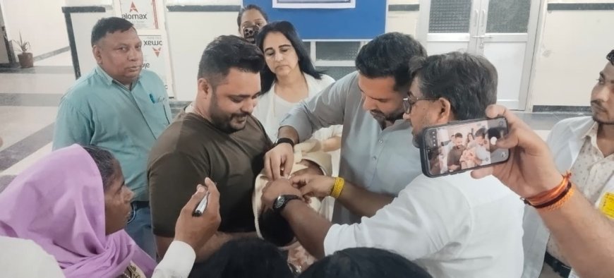सोनीपत: राष्ट्रीयव्यापी पल्स पोलियो अभियान के तहत सिविल अस्पताल, सोनीपत में विधायक निखिल मदान ने एनआईडी बूथ का किया शुभारंभ