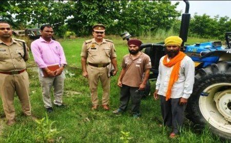 लखीमपुर खीरी : गैंगस्टर की 7.5 लाख की ट्रैक्टर संपत्ति कुर्क