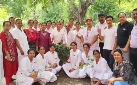 जच्चा बच्चा अस्पताल परिसर में हुआ वृहद वृक्षारोपण 