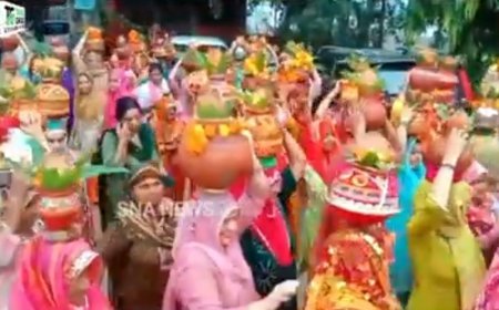 हर-हर महादेव के जयघोष से शिवमय हुआ सेवली, भव्य कलश यात्रा में उमड़ा जनसैलाब