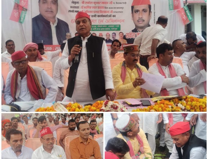पीडीए जागरूकता सम्मेलन मुख्य अतिथि राम आसरे विश्वकर्मा का भव्य स्वागत