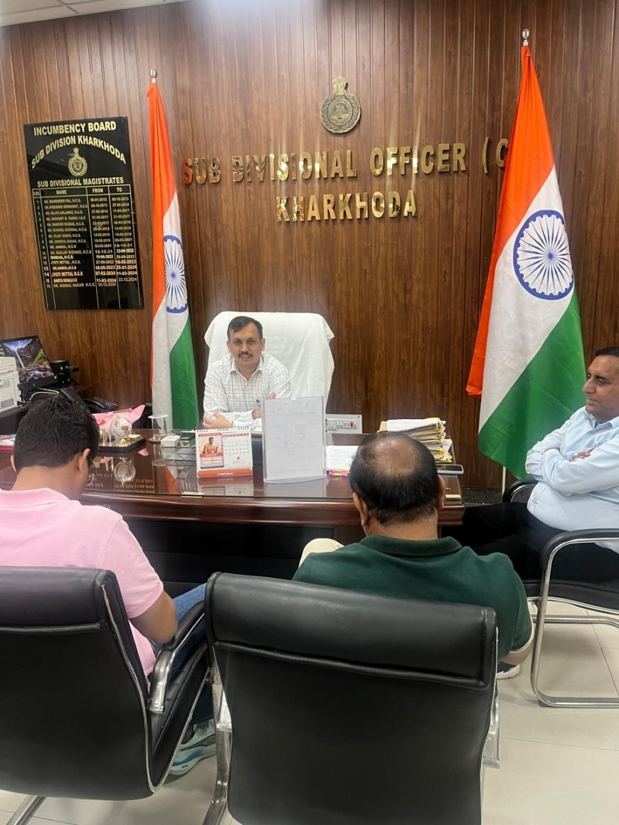 सोनीपत: एसडीएम अमित भारद्वाज की ओर से विशेष गहन पुनरीक्षण (SIR) अभियान में सहयोग हेतु आमजन से अपील