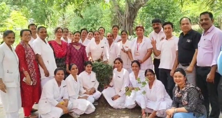जच्चा बच्चा अस्पताल परिसर में हुआ वृहद वृक्षारोपण 