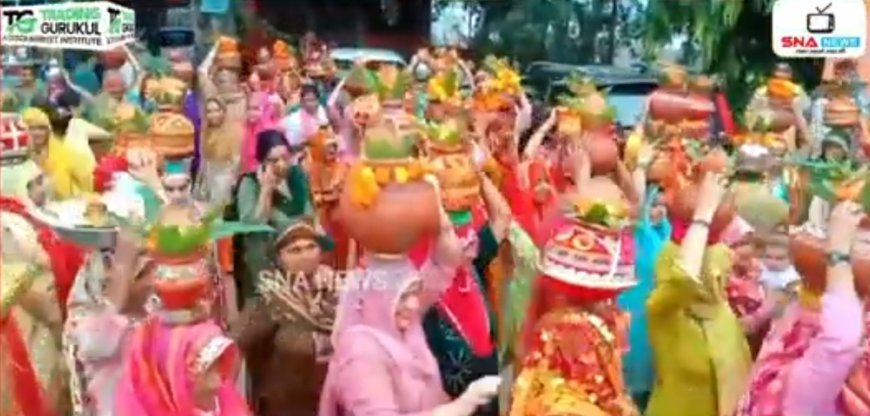 हर-हर महादेव के जयघोष से शिवमय हुआ सेवली, भव्य कलश यात्रा में उमड़ा जनसैलाब